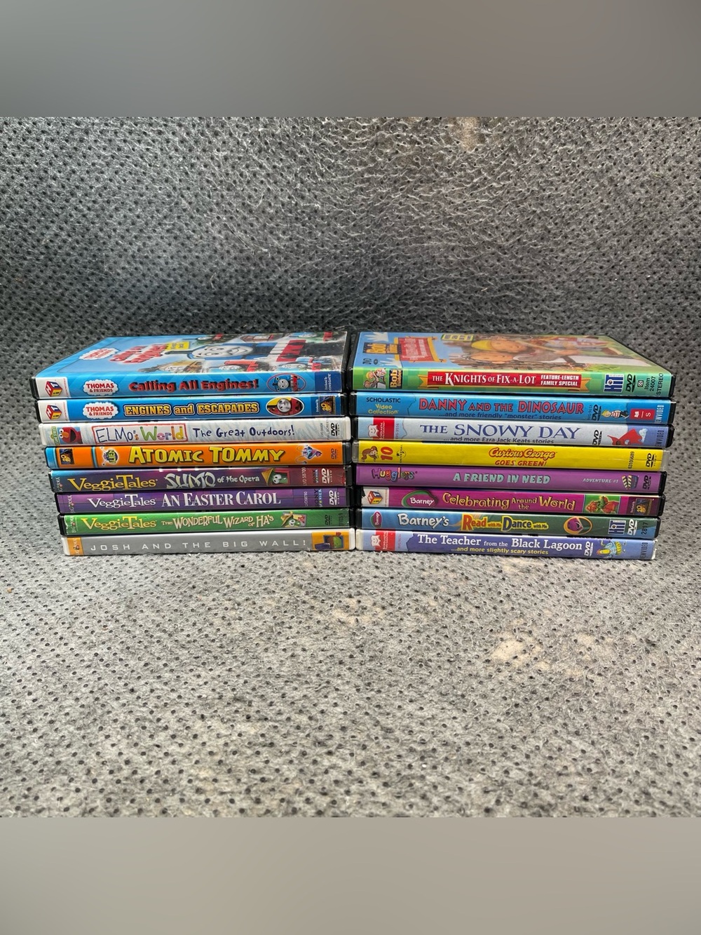 Kids Movies Cartoon Lot of 16 Thomas & Friends, Veggie Tales, Elmo & More DVDs
